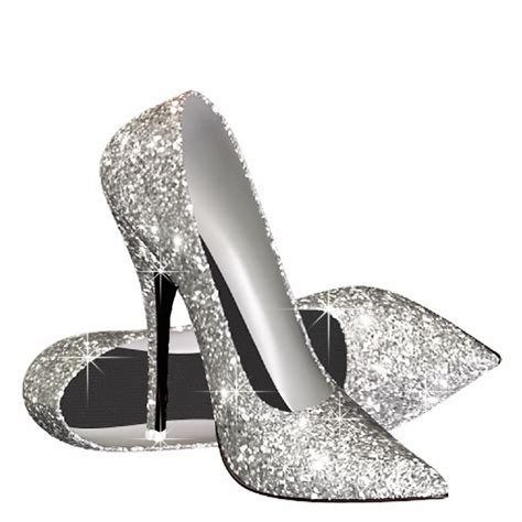 Silver Glitter High Heel Shoes Statuette Zazzle Glitter High Heels Glitter Heels Silver