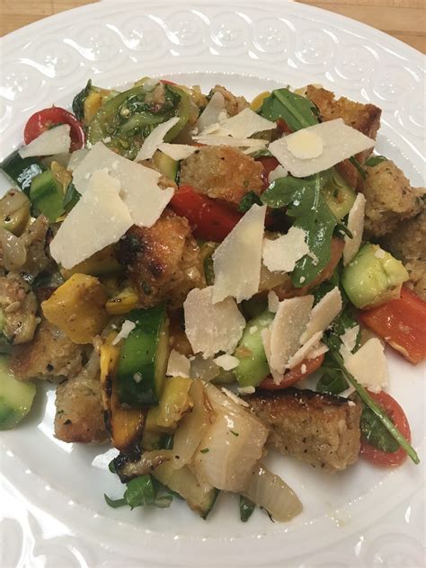 Grilled Panzanella Salad With Balsamic Basil Vinaigrette An Inspired