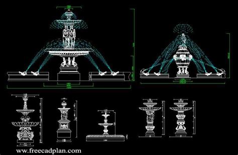Fountain Dwg Cad Block In Autocad Free Download Free Cad Plan