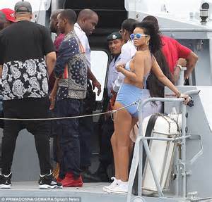 Rihanna Is A Modern Pin Up In Large Bikini Bottoms On Boat Trip In