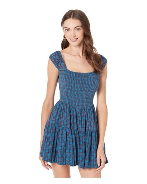 Free People Cotton Sweet Annie Mini Dress In Gray Lyst