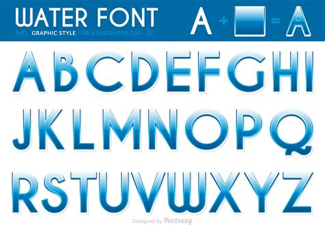 Free Water Font Vector Download Free Vector Art Stock Graphics And Images