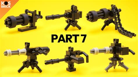 Lego Weapons And Guns Part 7 Gatling Gun And Machine Gun Tutorial