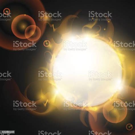 Vector Fireball Sun Background Stock Illustration Download Image Now