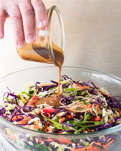 My Vegan Asian Slaw With A Creamy Peanut Dressing Is A Chinese Coleslaw