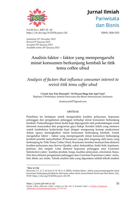 PDF Analisis Faktor Faktor Yang Mempengaruhi Minat Konsumen