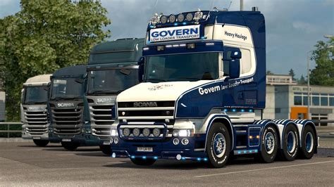 Govern Low Loader Transport Scania T Rjl X Ets Ets Mod