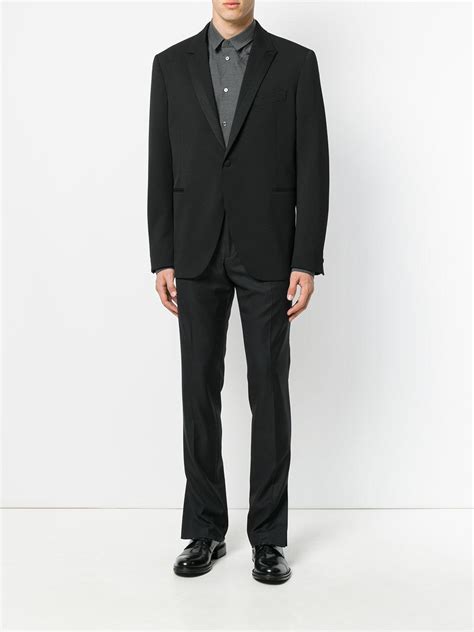 Versace Wool Tuxedo Blazer In Black For Men Lyst