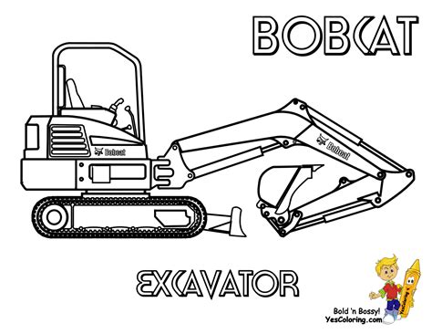 Macho Coloring Pages Of Tractors | Construction | Free | BOBCAT