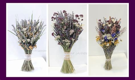 Rustic Lavender Bouquet Tabletop Centerpiece Hand Tied Etsy Dried
