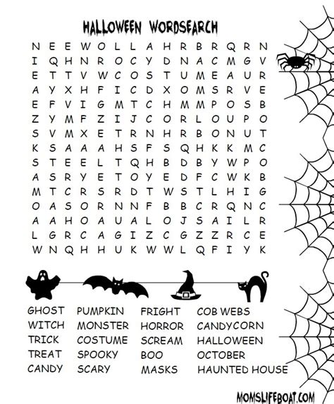 Free Printable Halloween Word Searches