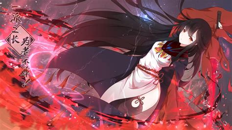 Black Red Anime Girl Wallpapers Wallpaper Cave