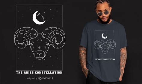 Aries Constellation Zodiac T Shirt Design Vector Download
