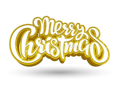 het gouden tekst vrolijke kerstmis van letters voorzien voor uitnodiging en groetkaart drukken