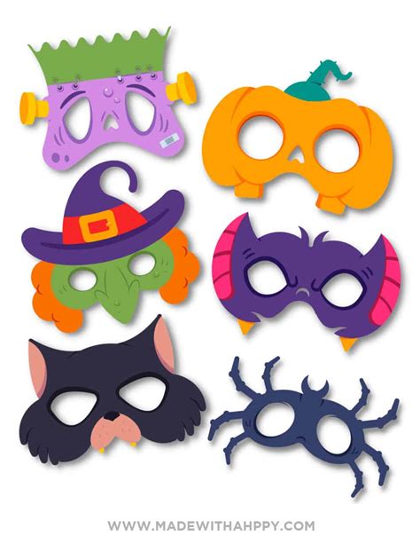 Free Printable Halloween Paper Masks For Kids