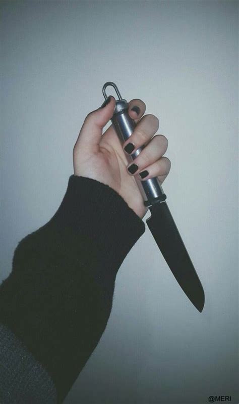 Knife Black Tumblr Grunge Knife Aesthetic Aesthetic Grunge