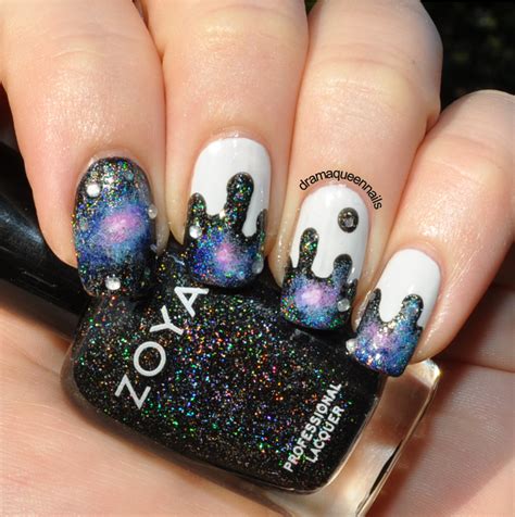 Drama Queen Nails 31dc2013 Day 19 Galaxy Nails