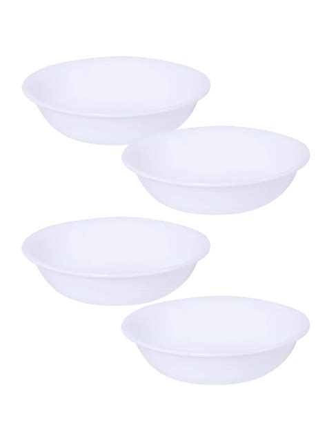 Buy Corelle Winter Frost White Glass Vegetable Bowl Pack Of 4 290ml Online At Low Prices In