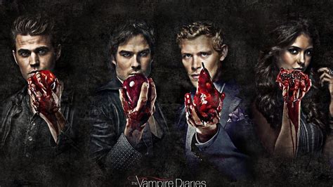 The Vampire Diaries Full Cast Wallpaper