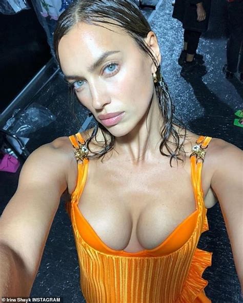 Irina Shayk Takes A Break From The Catwalk At Mfw And Puts On Busty