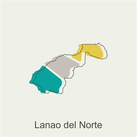 Vector Map Of Lanao Del Norte Modern Outline High Detailed Vector
