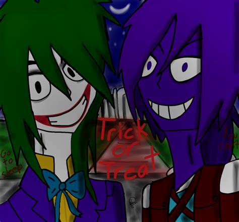 Trick Or Treat With Jeff The Killer And Purple Guy By Marcy119 On