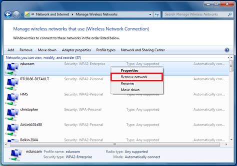 With that being said, your computer has a long list of saved wifi networks. Eduroam Windows 7 | NMBU-SUPPORT