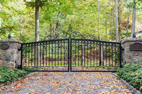 Gorgeous custom swirl and scrollwork for a wrought-iron driveway gate