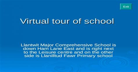 Exit Virtual Tour Of School Llantwit Major Comprehensive School Is Down