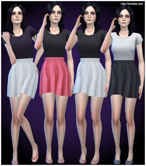 Simista T Shirt Dresses Collection • Sims 4 Downloads Sims 4