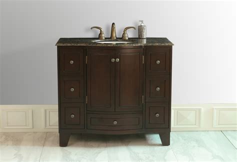 Ideal for bathrooms where storage is a priority. 40 Inch Single Sink Bathroom Vanity with Choice of Top ...
