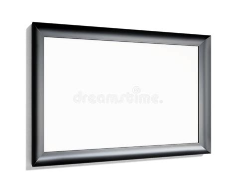 Black Frame On A White Background 3d Rendering Stock Illustration