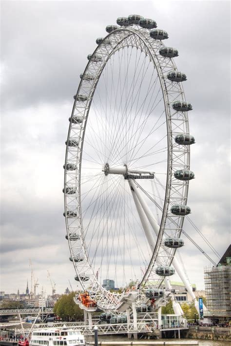 London Eye Wheel In London Uk Editorial Image Image Of Thames