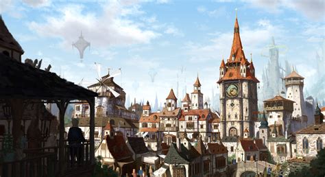 We Are Rogueart By 달 봉이medieval Port City Level Design Detail