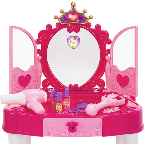 Best Choice Products Kids Vanity Mirror Set Girl Pretend Play Toy W