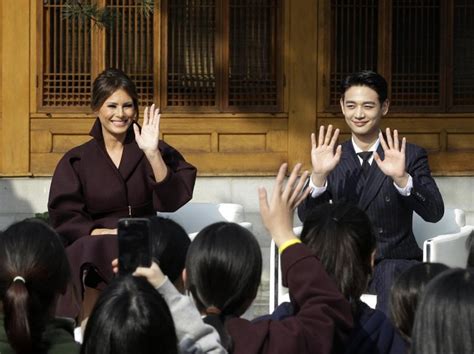 Tawa Akrab Melania Trump Dan Minho Shinee Saat Berkunjung Ke Seoul