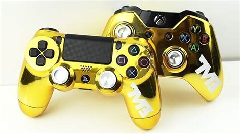 Solid Gold Controllers Xbox One And Ps4 Controllers Golden Chrome