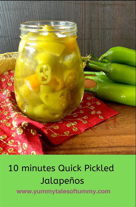 10 Minutes Quick Pickled Jalapeños Yummy Tales Of Tummy