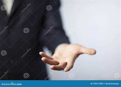 Business Man Hand Showing Something Stock Photo Image Of Person