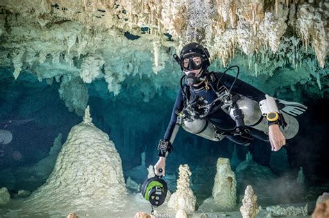 Amazing Side Mount Cave Div With Deep Dark Diving By Geraldine Solignac