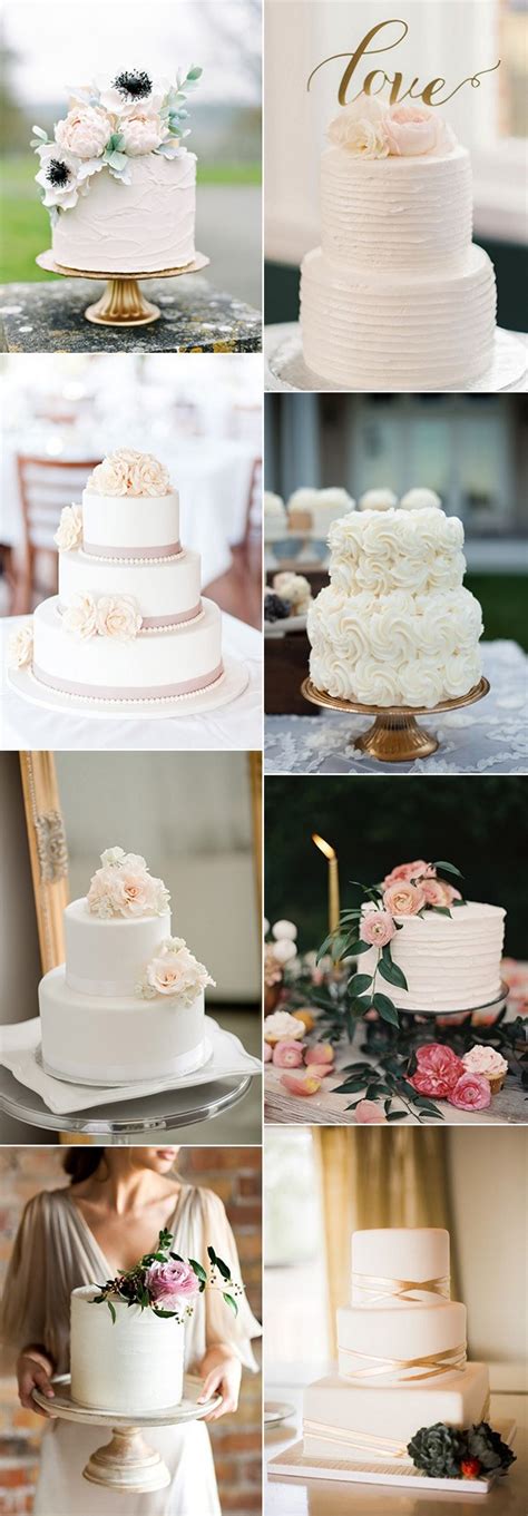 Those simple wedding cakes start with a white and. 15 Simple but Elegant Wedding Cakes for 2018 ...