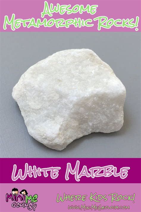 White Marble Metamorphic Rock Mini Me Geology Metamorphic