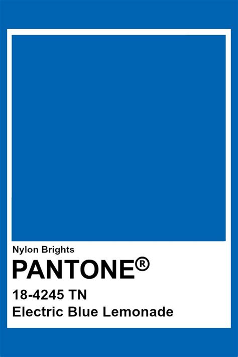 Recommendation Electric Blue Pantone 7422 U