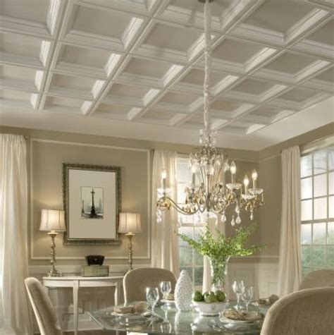 Following is a list of the most there are shallow and deeply coffered pvc tiles in white and black with prices between $10 and $17 per tile. Photo Suspended Ceiling of Drop Down Ceiling Armstrong ...