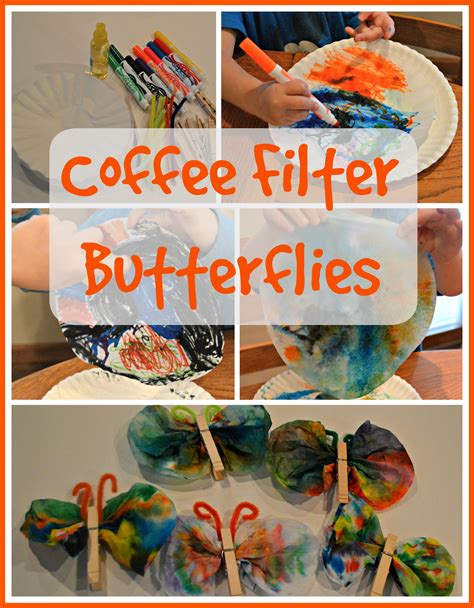 Coffee Filter Butterfly Craft For Kids The Resourceful Mama