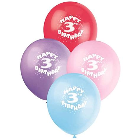 Balloons Rd Birthday Pk Assorted