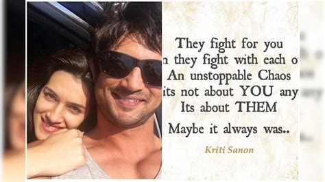 Its Not About You Anymore Kriti Sanon Seems To Hint At Sushant Singh Rajput Case In Cryptic