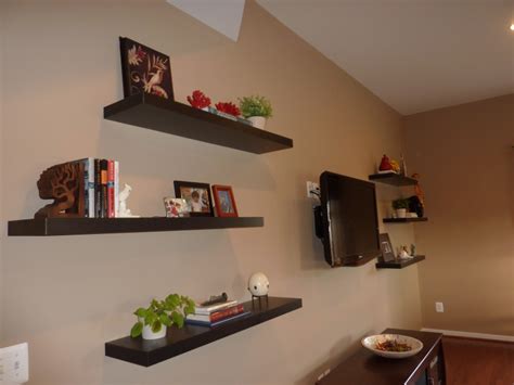 How To Decorate Around A Tv With Floating Shelves Whats Ur Home Story