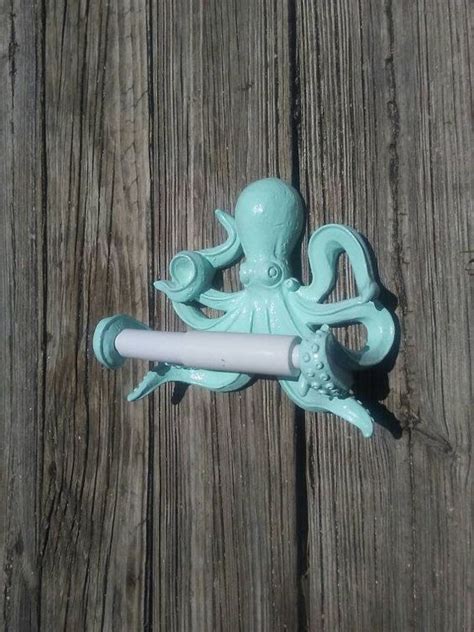 Octopus Toilet Paper Holder Octopus Bathroom Decor Etsy Mermaid