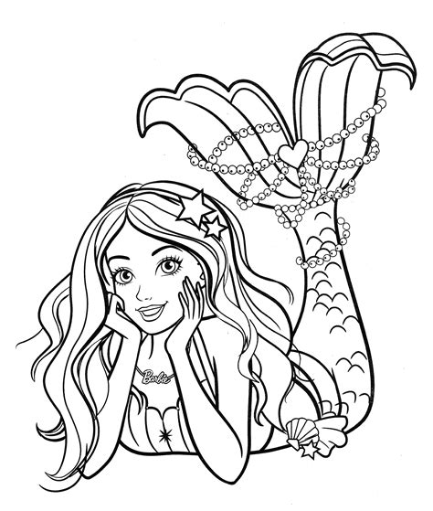 Mermaid Coloring Pages Barbie Mermaid Coloring Pages Best Coloring Porn Sex Picture